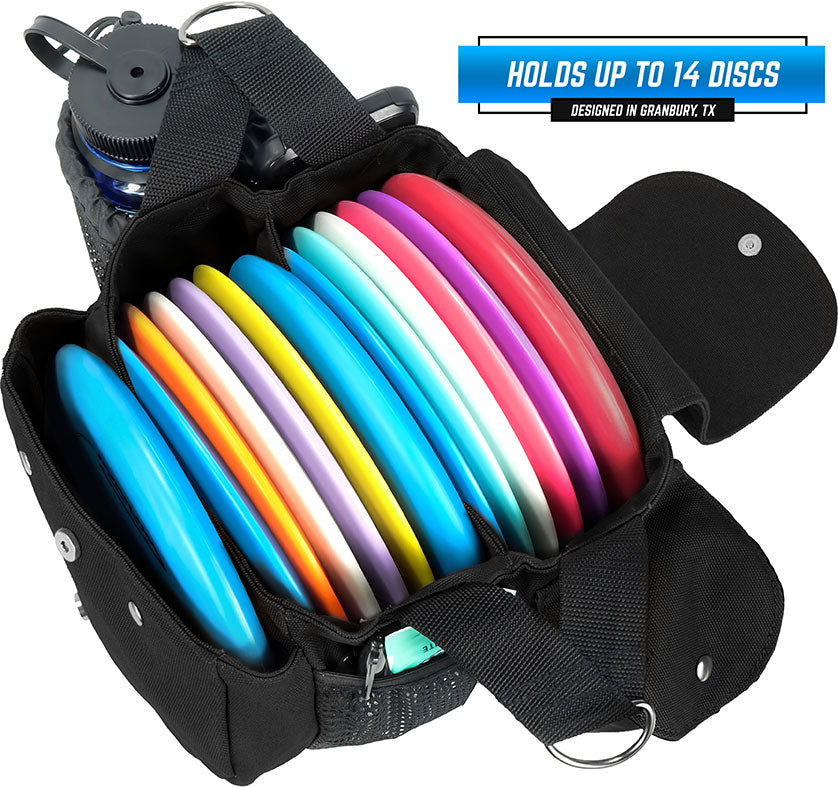 Disc golf Sling Bag with 14 discs