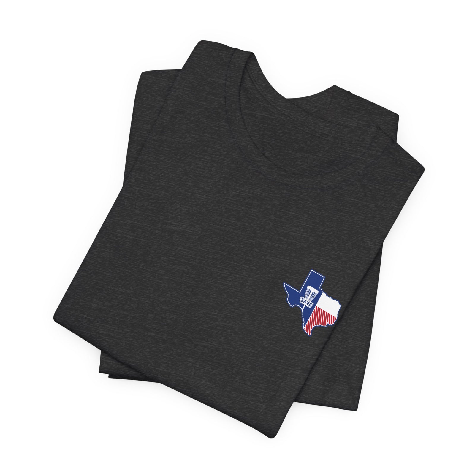 Texas disc golf basket T-shirt product mockup, view 16