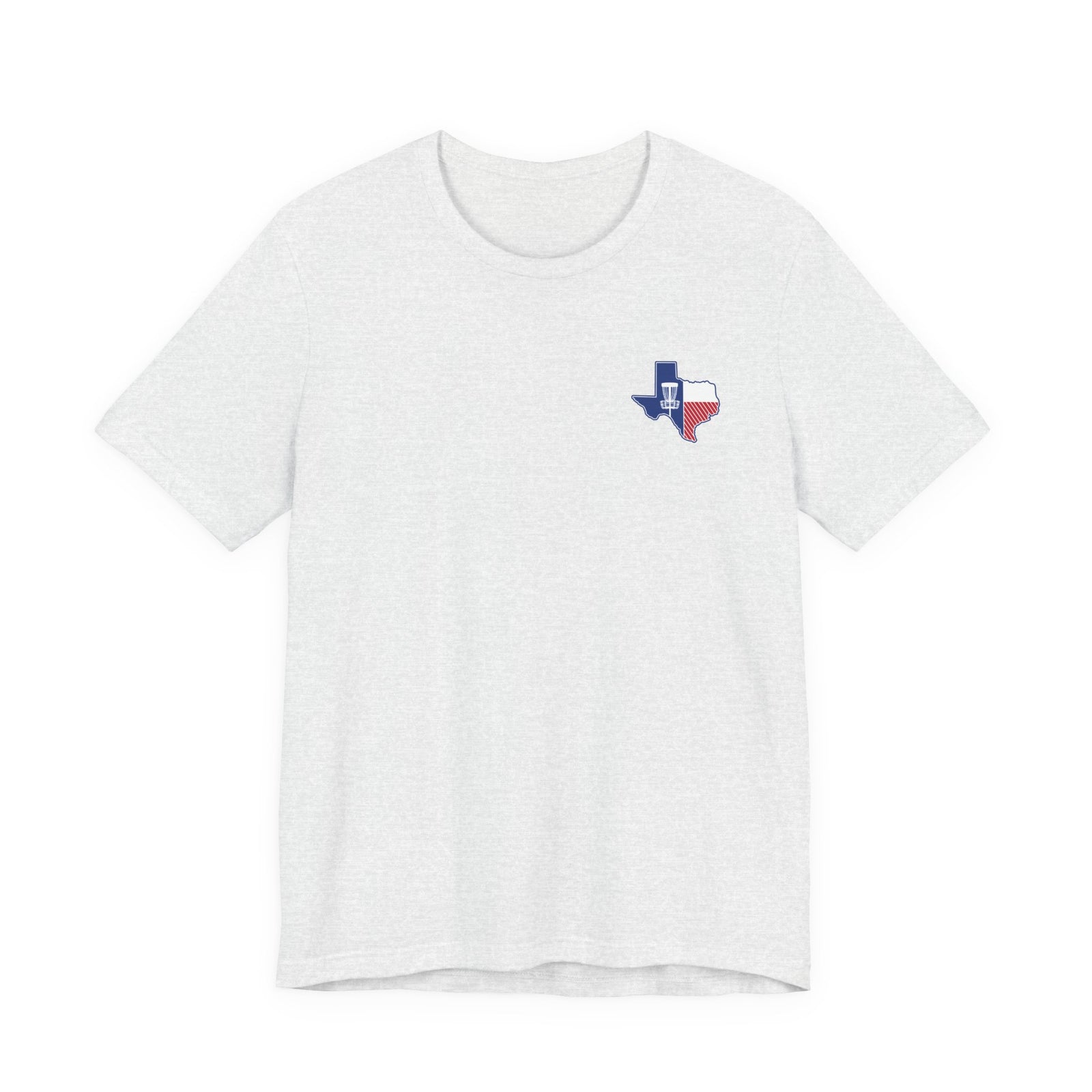 Texas disc golf basket T-shirt product mockup, view 2