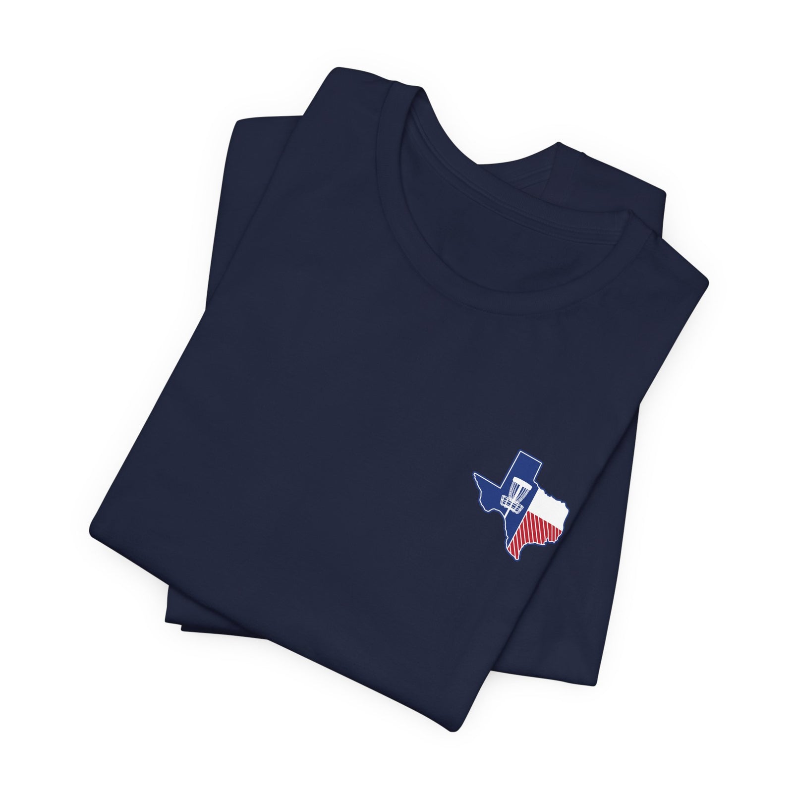 Texas disc golf basket T-shirt product mockup, view 19