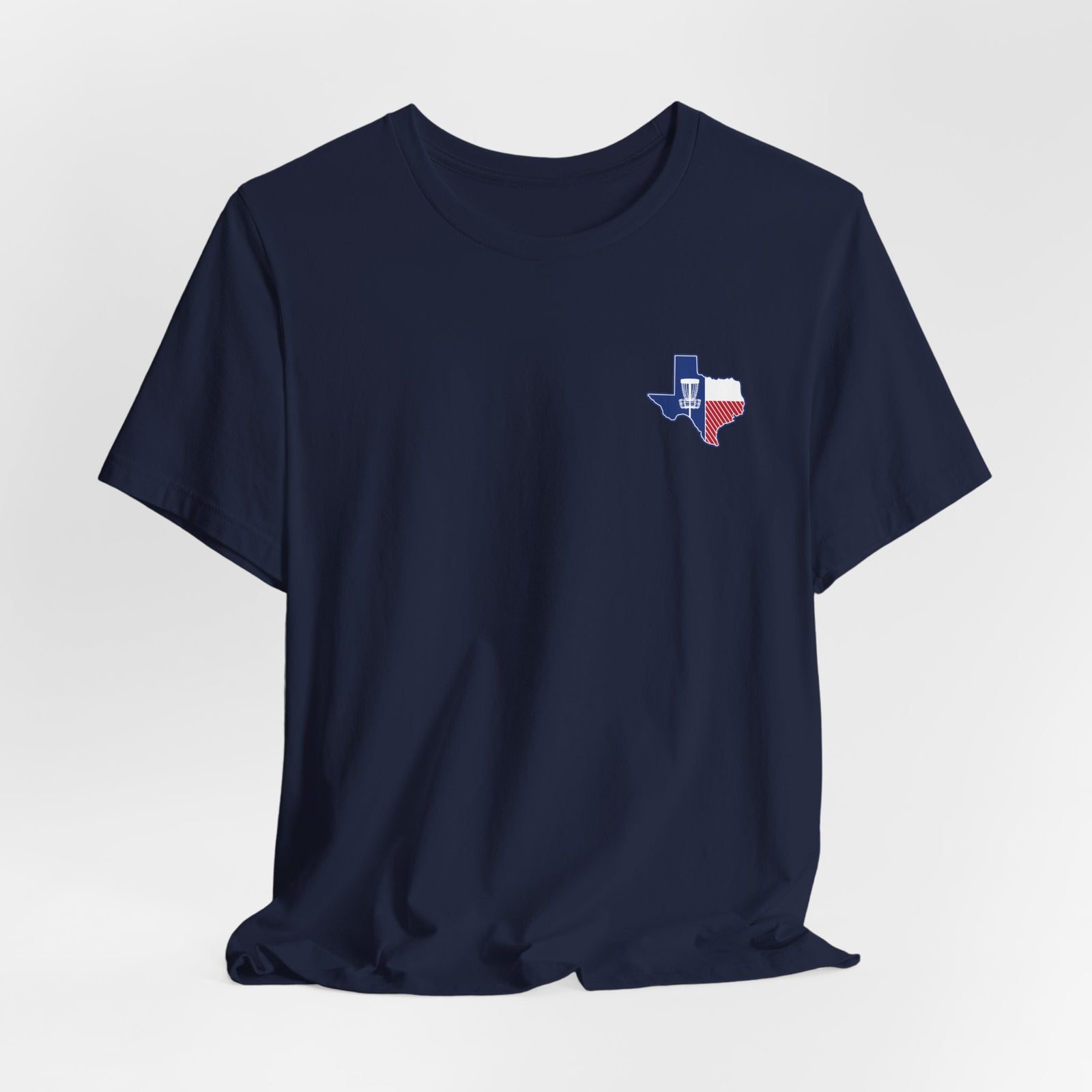 Texas disc golf basket T-shirt product mockup, view 20