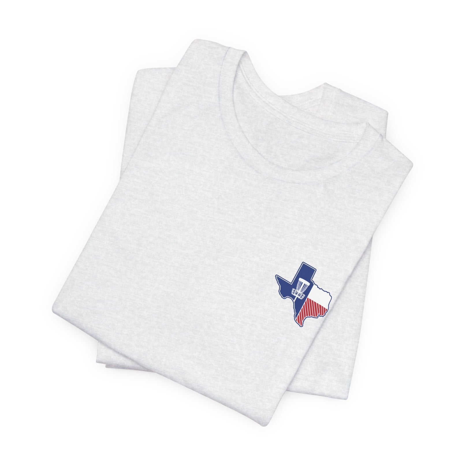 Texas disc golf basket T-shirt product mockup, view 10