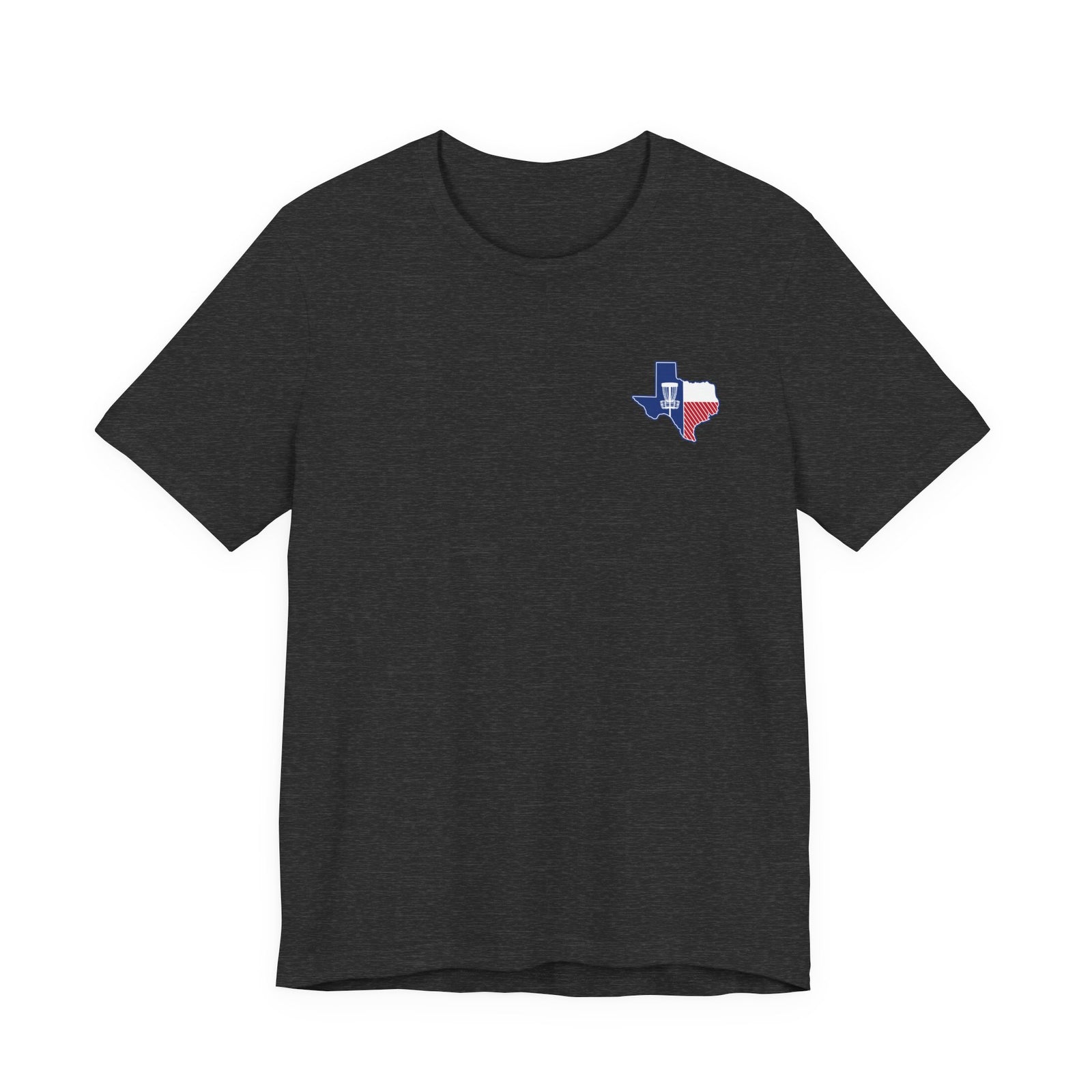 Texas disc golf basket T-shirt product mockup, view 4