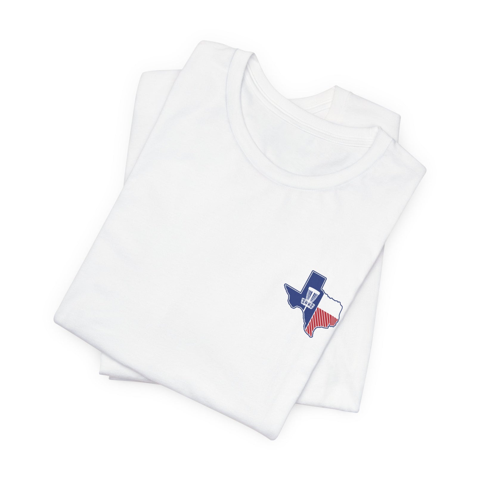 Texas disc golf basket T-shirt product mockup, view 7