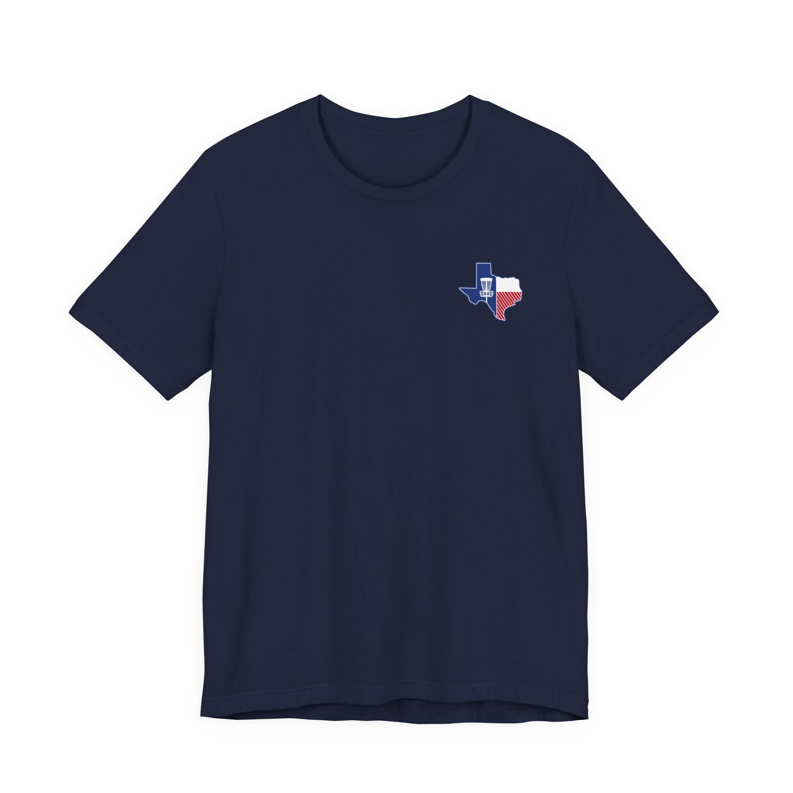 Texas disc golf basket T-shirt product mockup, view 5