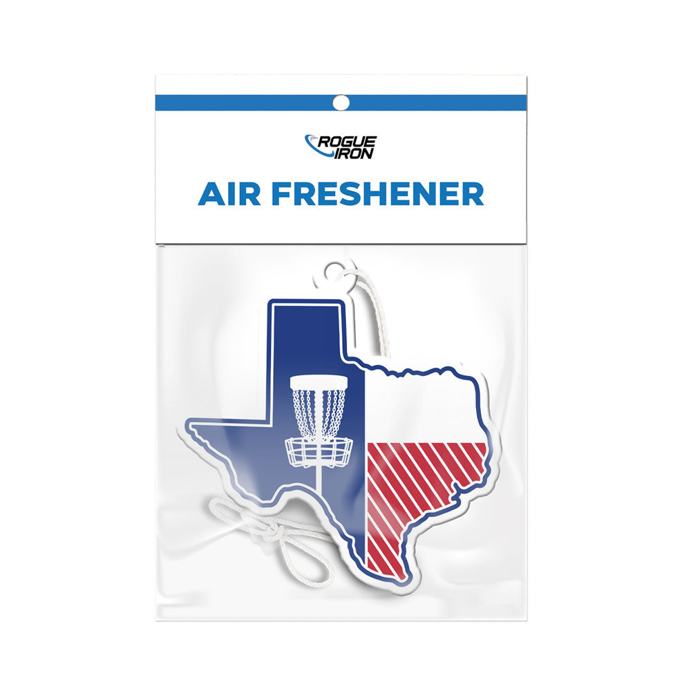 Three-pack of Texas disc golf air fresheners