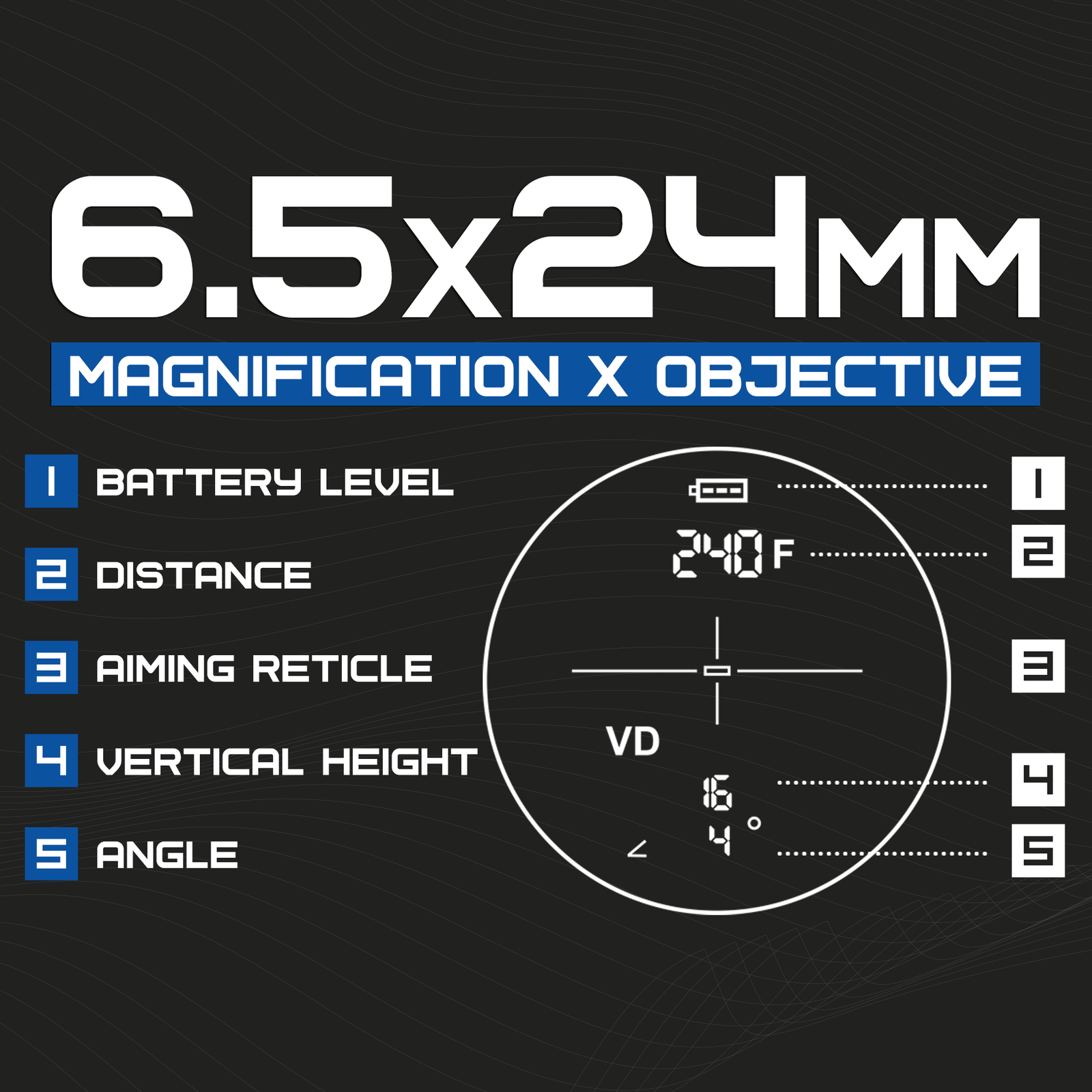 Factor rangefinder product features and dimensions