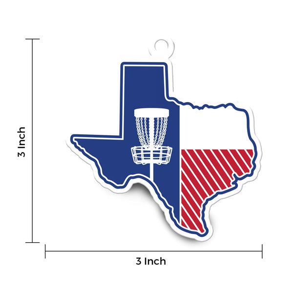 Three-pack of Texas disc golf air fresheners