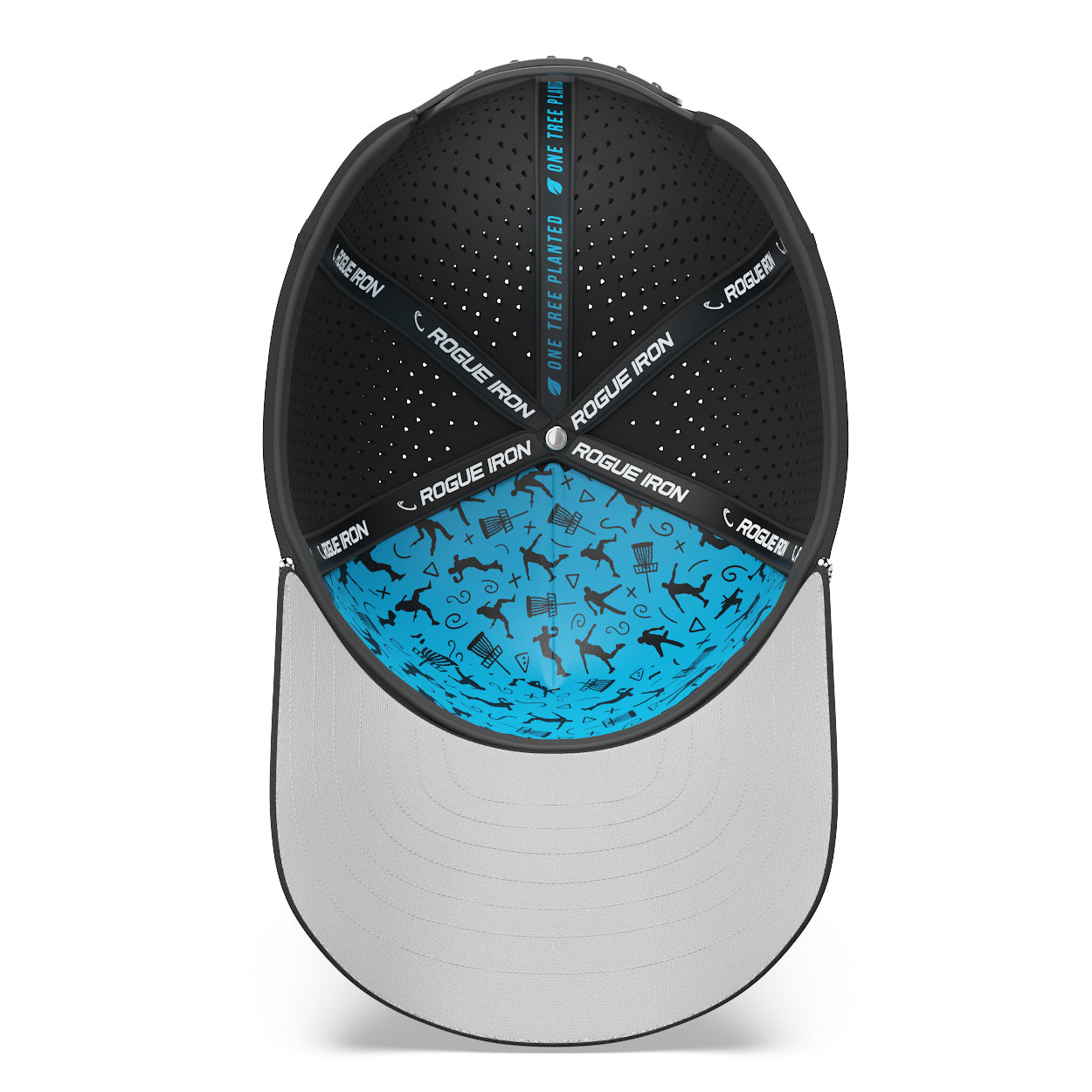 Rogue Iron water-resistant disc golf performance hat, view 12