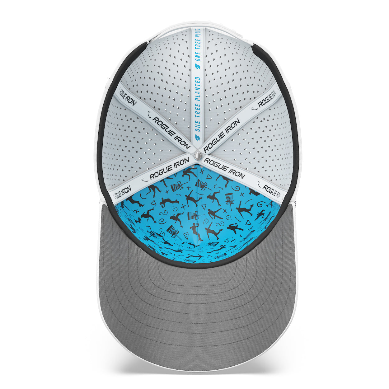 Rogue Iron water-resistant disc golf performance hat, view 8