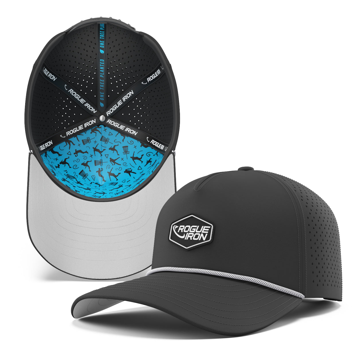 Rogue Iron water-resistant disc golf performance hat, view 25