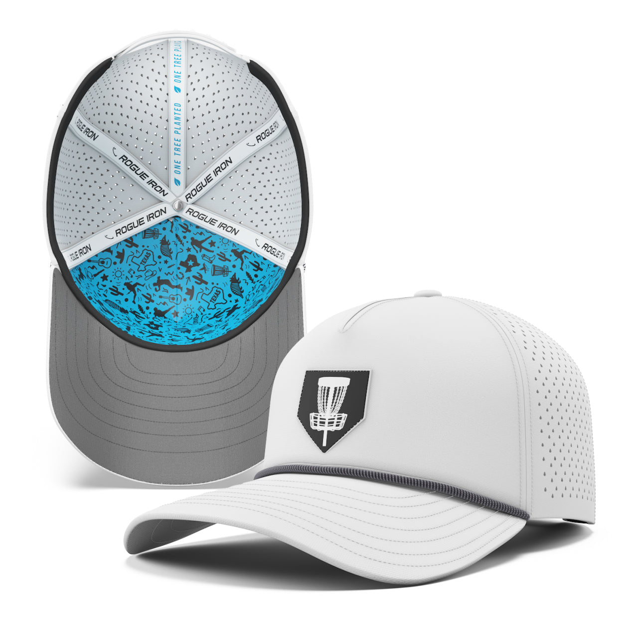 Rogue Iron water-resistant disc golf performance hat, view 15