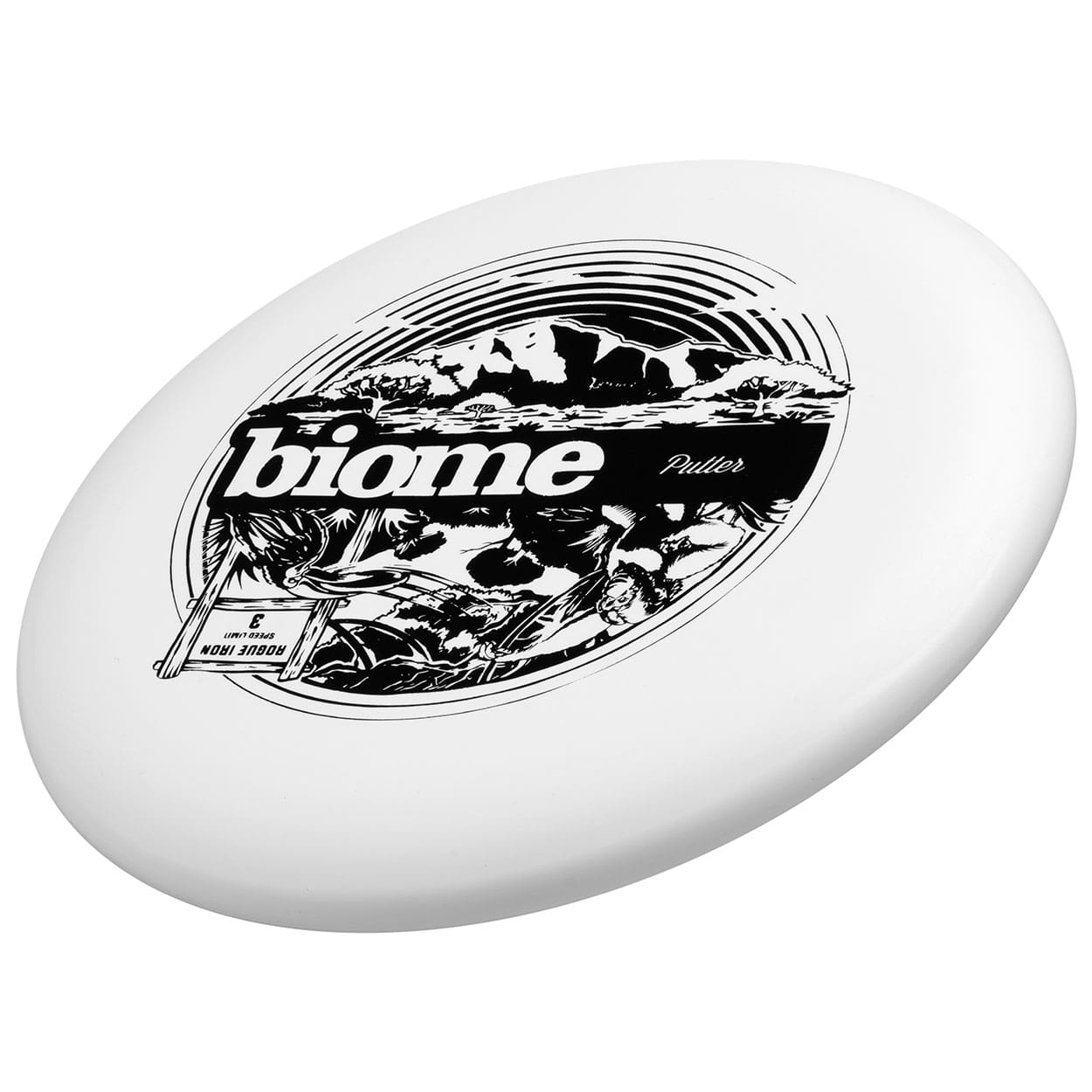 Biome straight-flying putter in Ecotope plastic