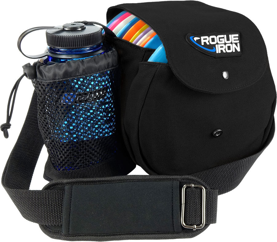 Black Rogue Iron disc golf Sling Bag