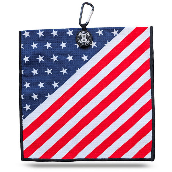 Rogue Iron magnetic disc golf towel with strap