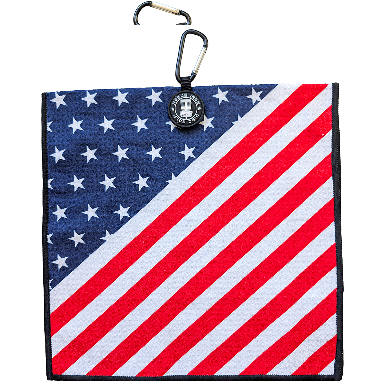 USA magnetic disc golf towel alternate view