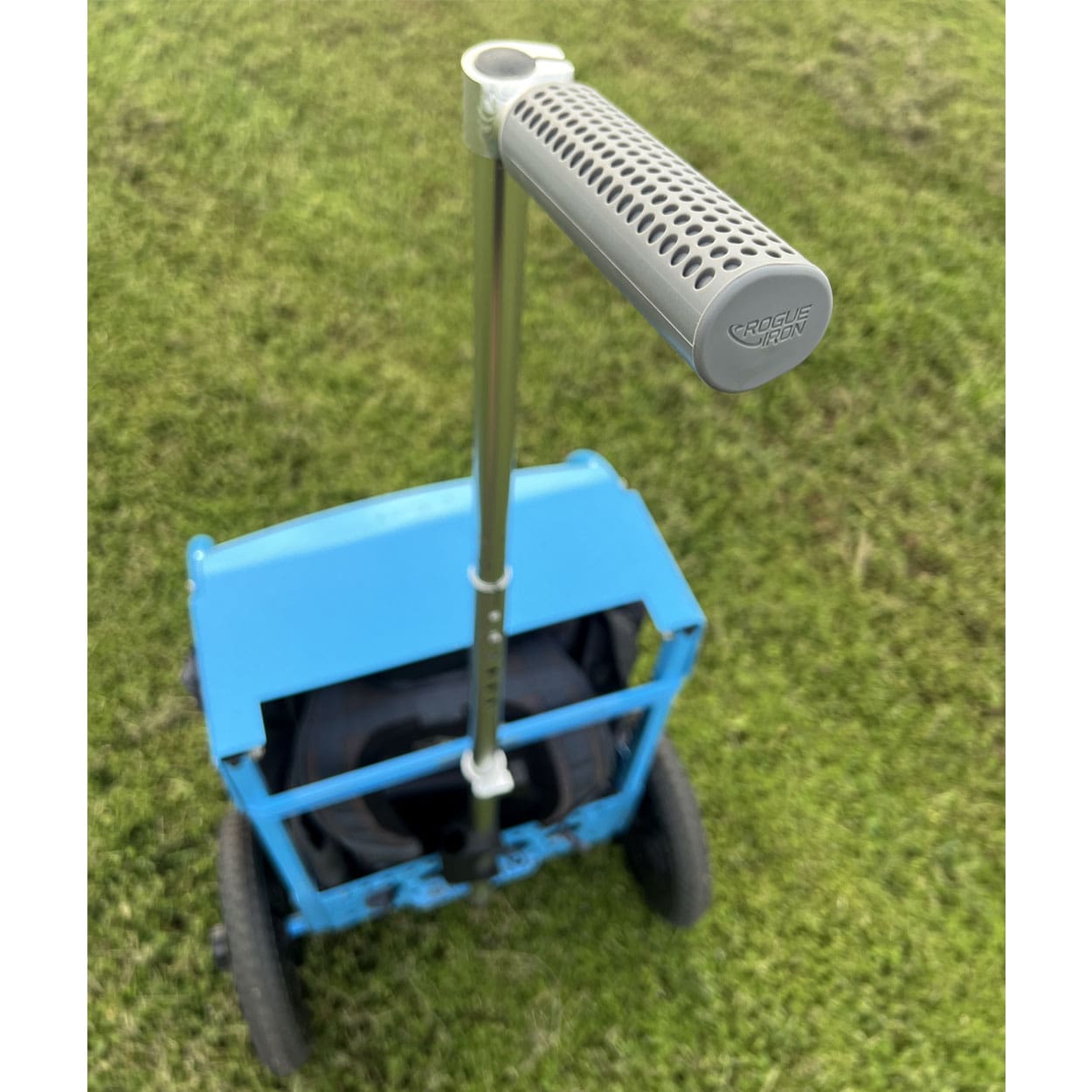 Gray silicone handle grip for a Zuca disc golf cart