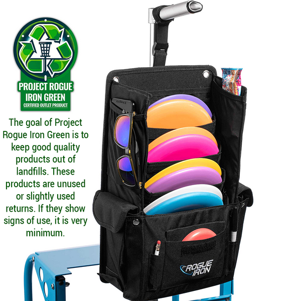 Rogue Iron disc golf cart putter pouch, view 1