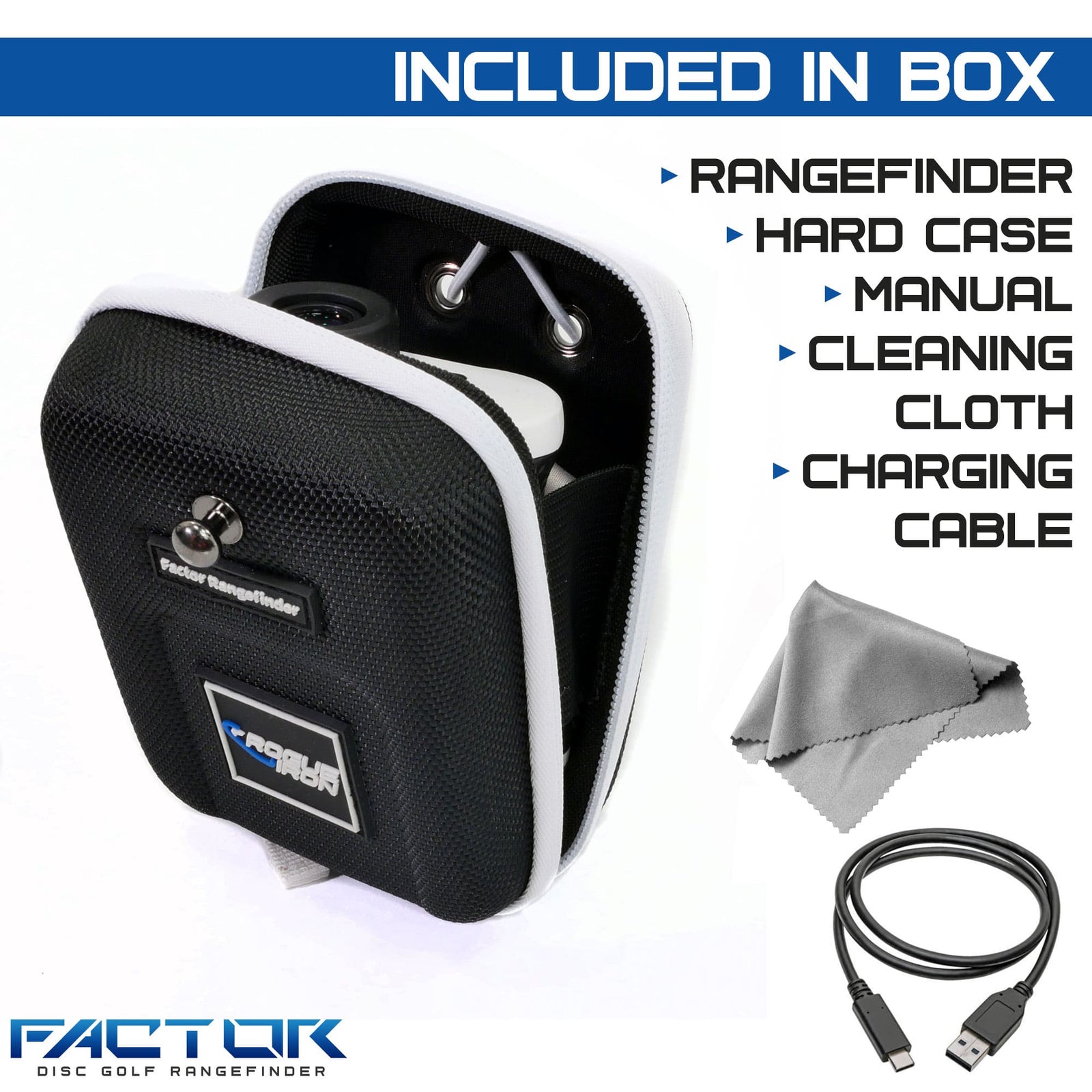 White Rogue Iron Factor disc golf rangefinder