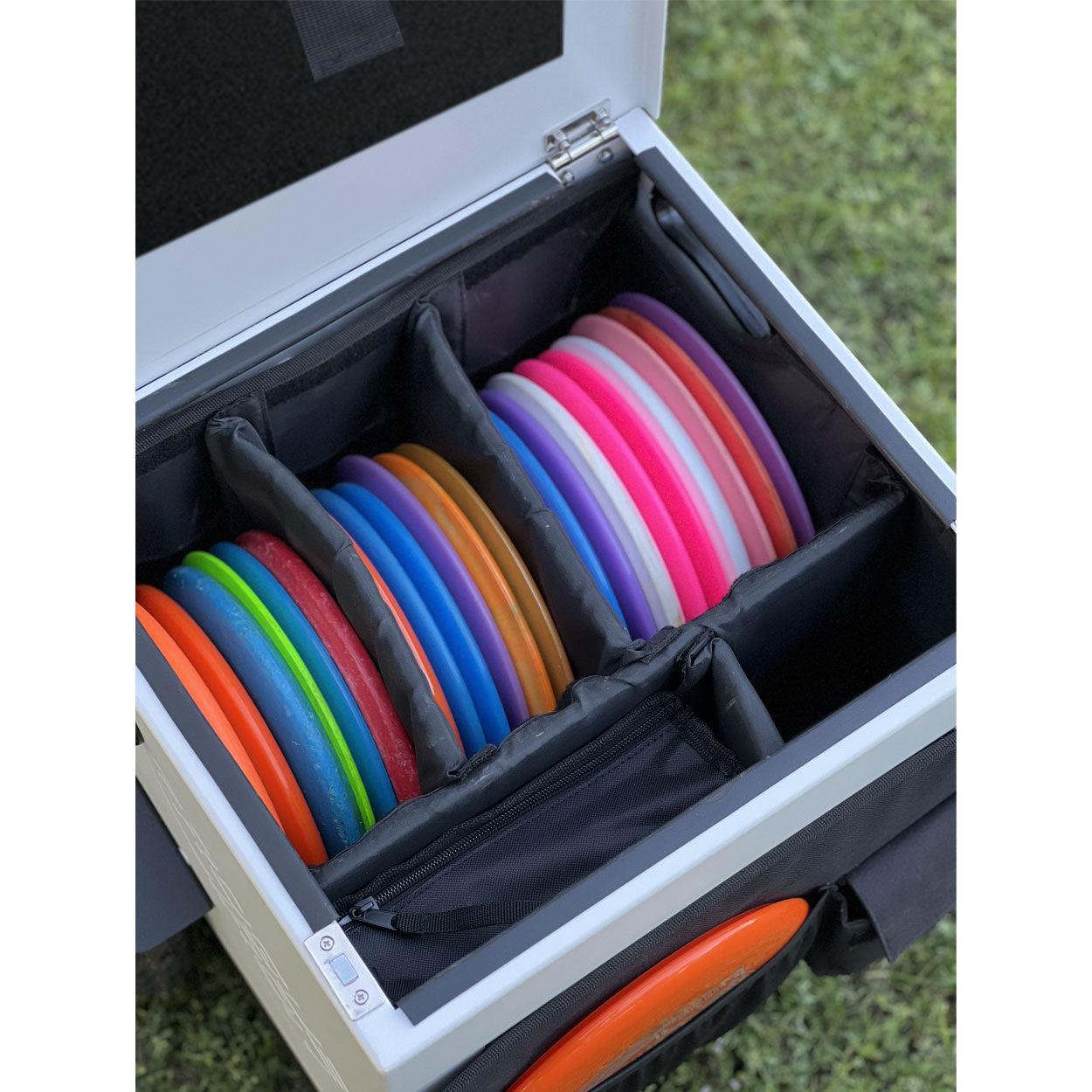Interior storage of the Rogue Iron Disc Golf Cart Pro V3, view 9
