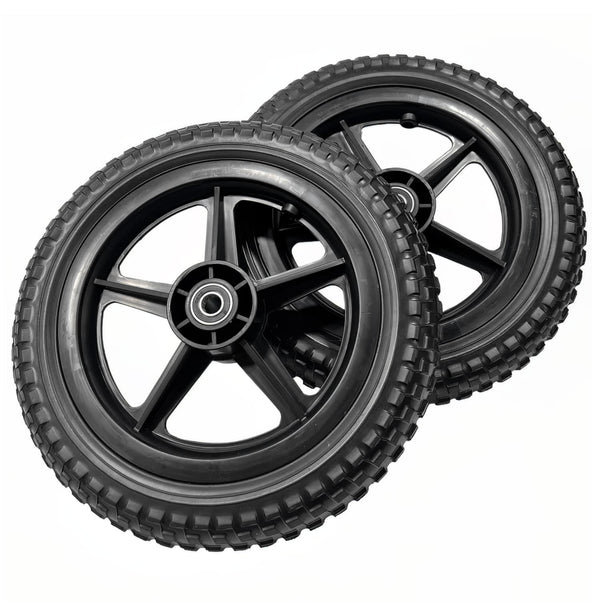 Set of two 12-inch disc golf cart wheels, view 1