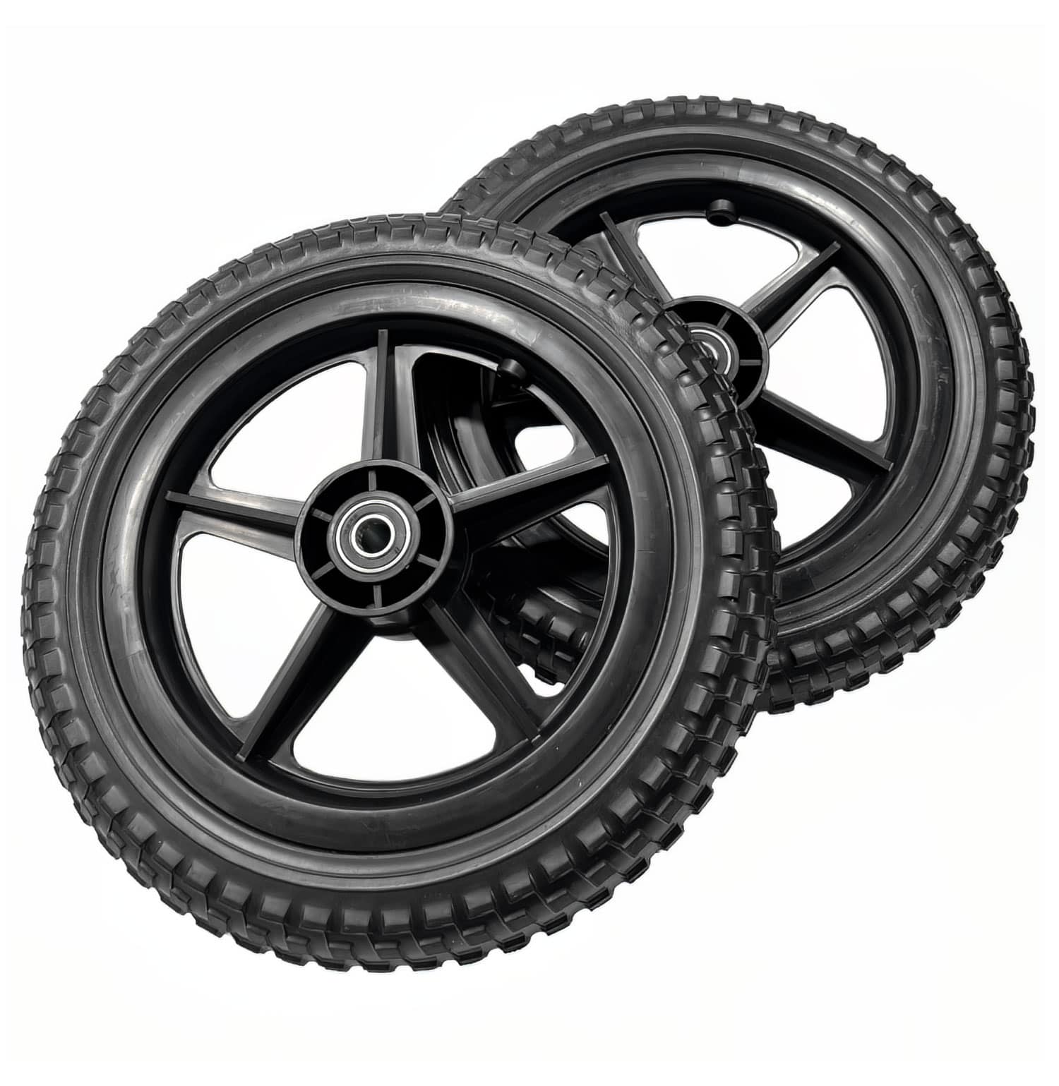 Set of two 12-inch disc golf cart wheels, view 1