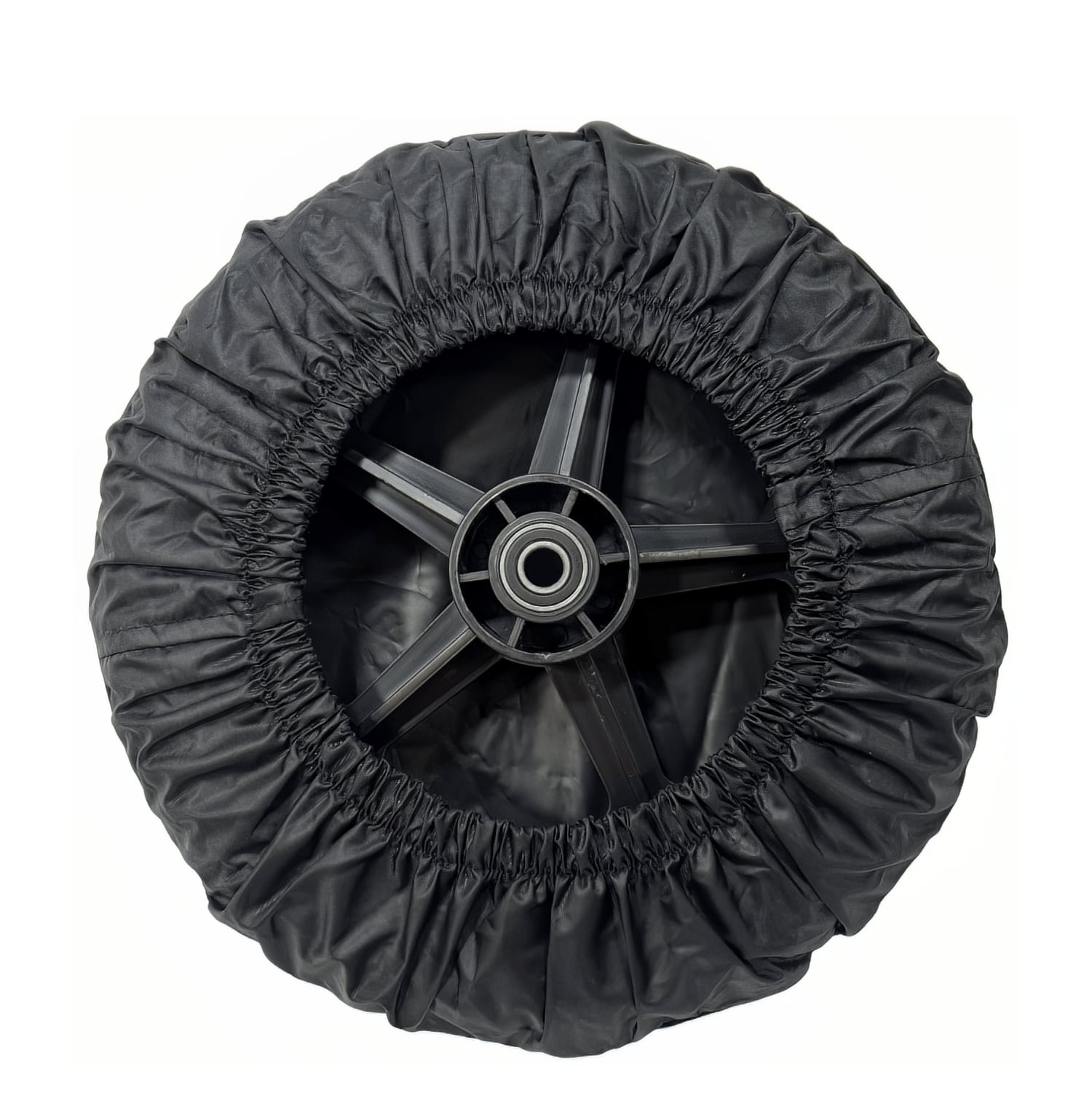 Solid-foam disc golf cart wheels with sealed bearings, view 4