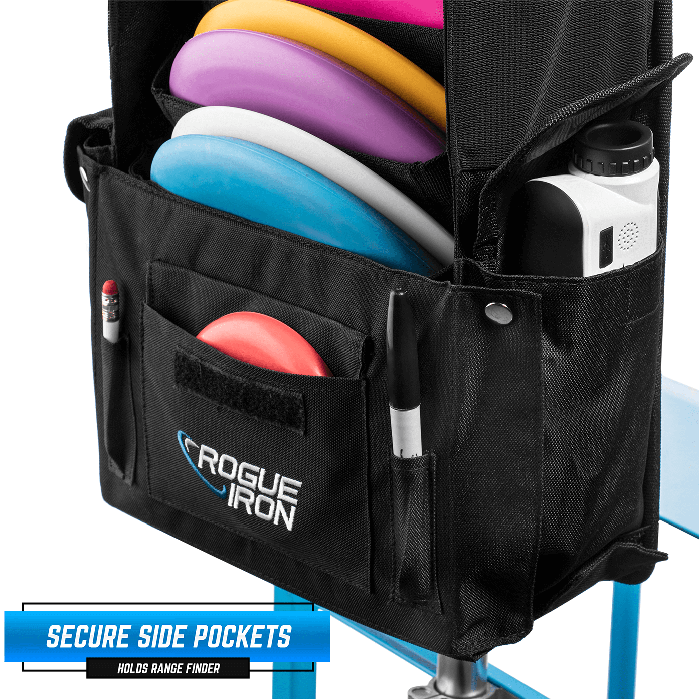 Rogue Iron disc golf cart putter pouch, view 3