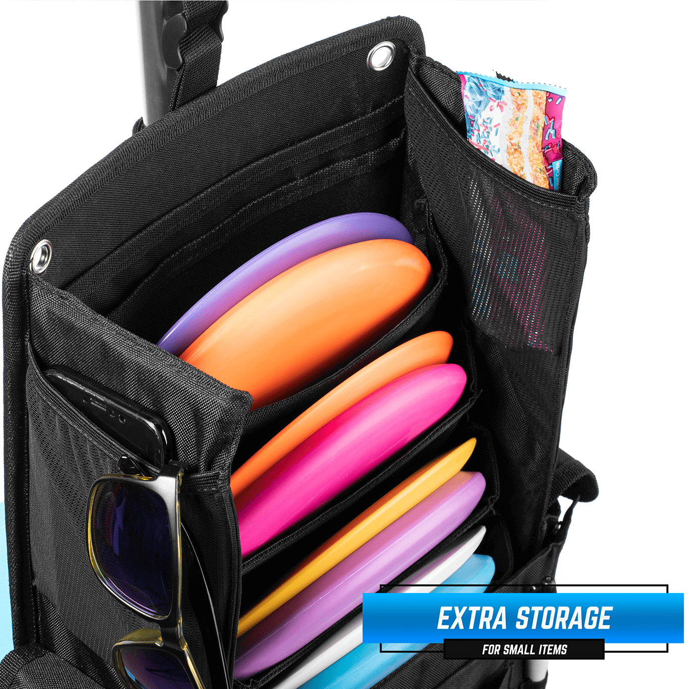 Rogue Iron disc golf cart putter pouch, view 5