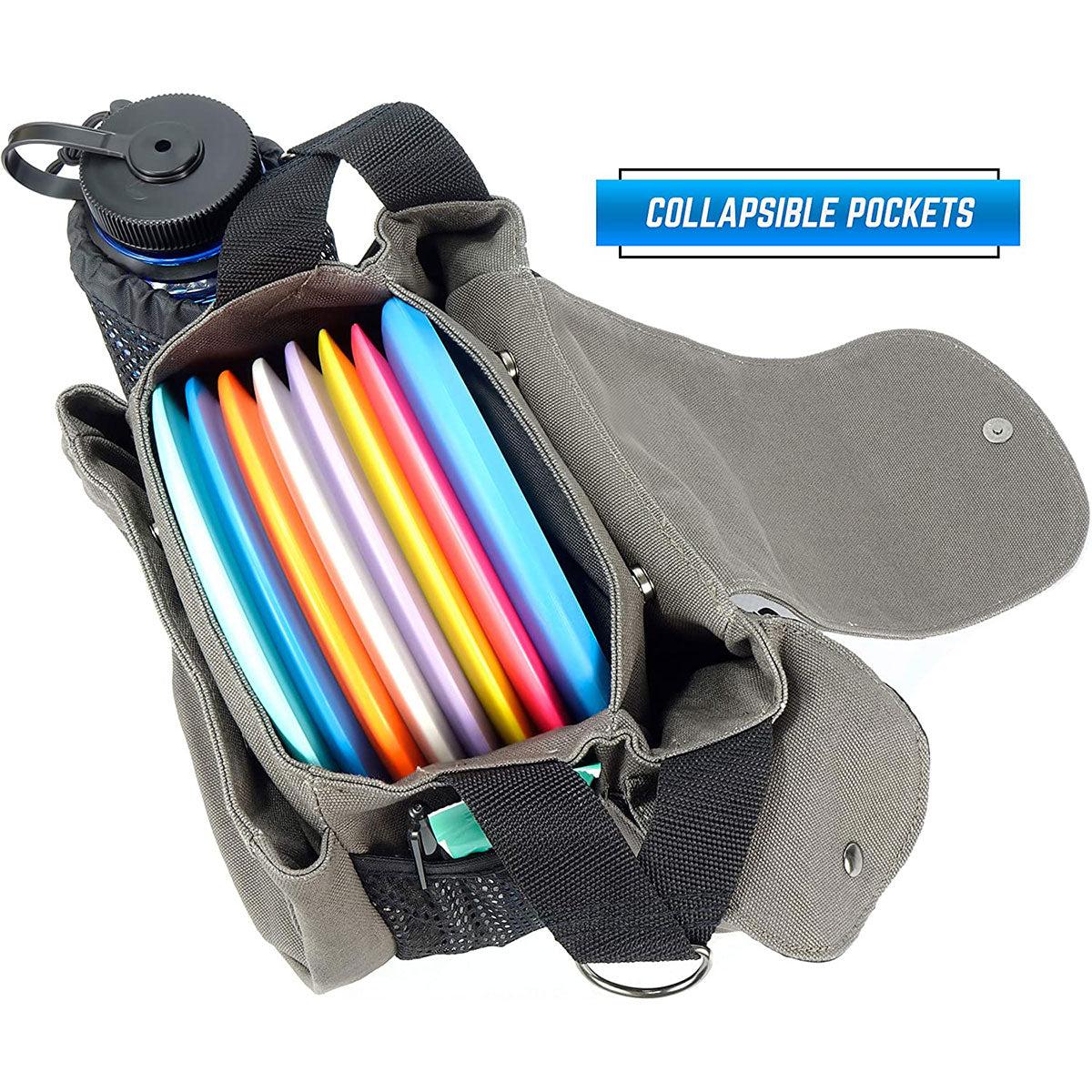 Disc golf Sling Bag worn over the shoulder